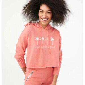 Live Love Dream Meet Me At Sunset Crop Hoodie